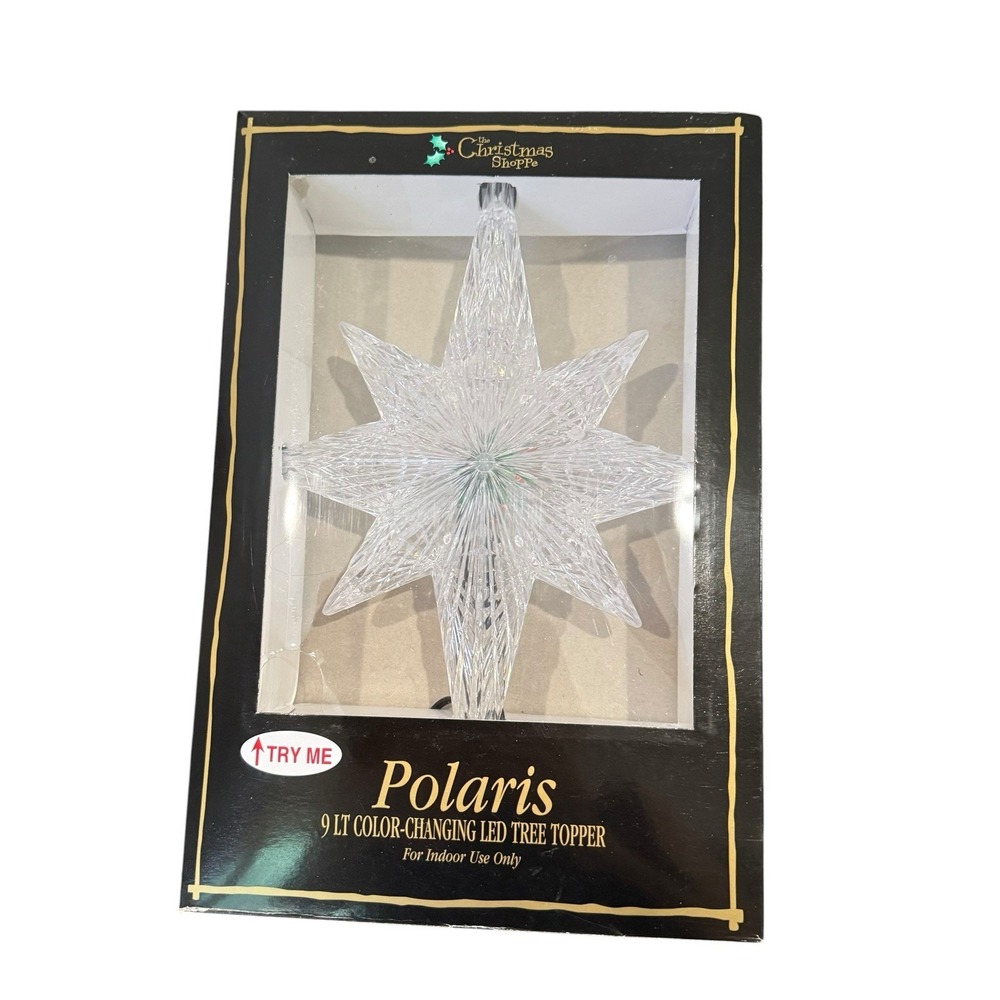 Polaris Electric 9 Light Tree Topper Color Changing LED Star Christmas Shoppe